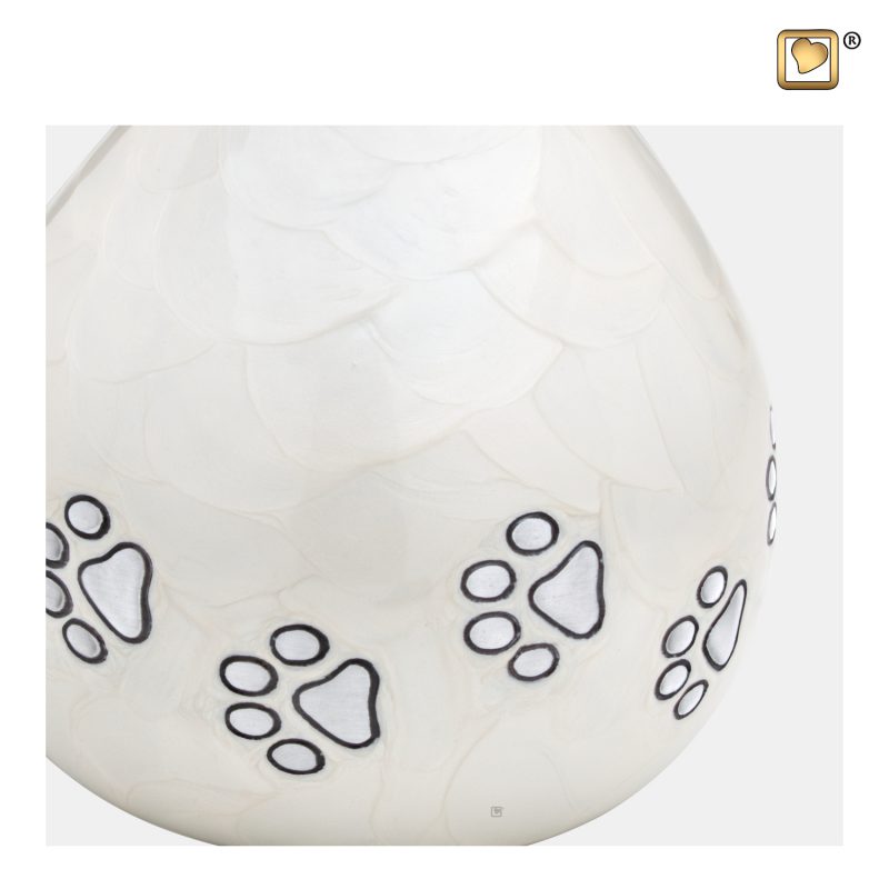 Urne pour animaux - Lovedrop | 1,10 litres Pearl | White Bru pewter