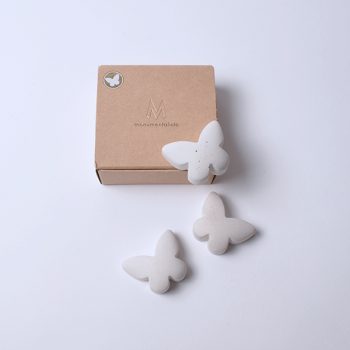 Pierre commémorative petite - Papillon | blanc | Mélange de 3 pièces