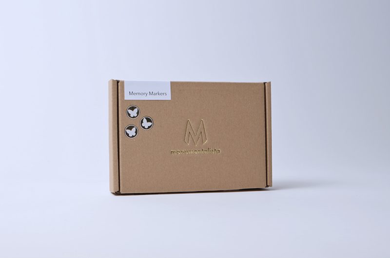 Pierre commémorative petite - Papillon | blanc | Personnalisé