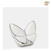 Urne vlinder - Wings of Hope | 0,045 liter | Pearl White Polished Silver tint Small