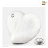 Petite urne coeur - Coeur Swarovski | 0,65 litre | Blanc nacré