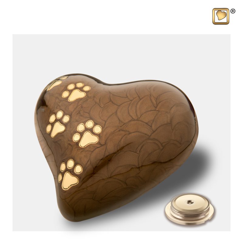 Urne - Coeur | 0,45 litre | Bronze perlé Or brossé | Medium
