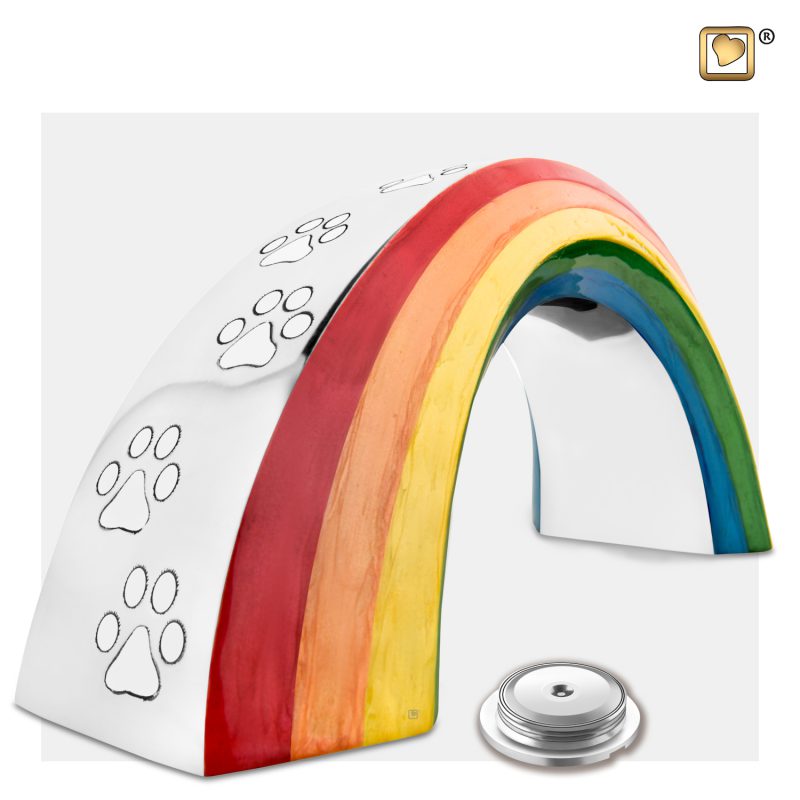 Urne de jardin - Arc-en-ciel | 1,35 litre | Argent poli Grand