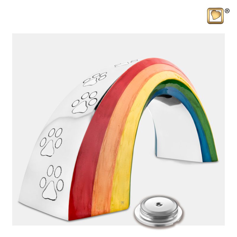 Urne de jardin - Arc-en-ciel | 0,80 litre | Argent poli | Petite