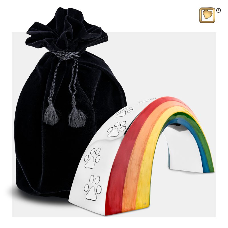 Urne de jardin - Arc-en-ciel | 0,80 litre | Argent poli | Petite
