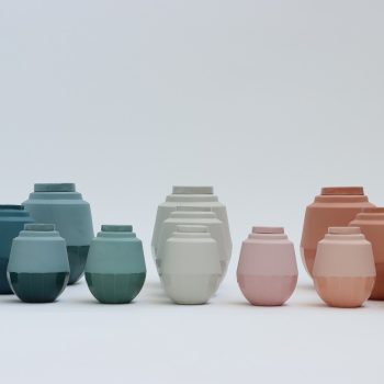 Mini urne - Urne en céramique | set de 150 ml et 650 ml avec vase assorti | différentes couleurs