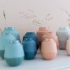 Mini urne - Urne en céramique | set de 150 ml et 650 ml avec vase assorti | différentes couleurs