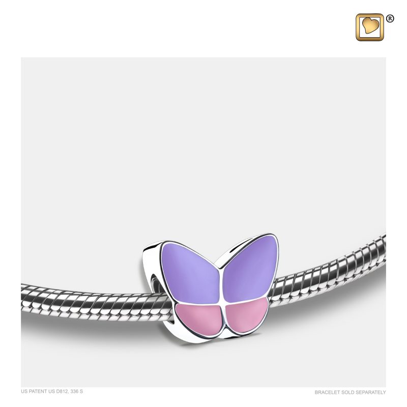 Breloque Axle - Ailes de l'espoir | Perle Lavande | Argent Sterling ;