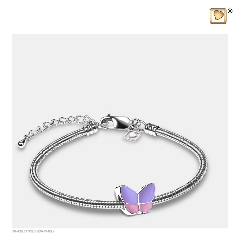 Breloque Axle - Ailes de l'espoir | Perle Lavande | Argent Sterling ;