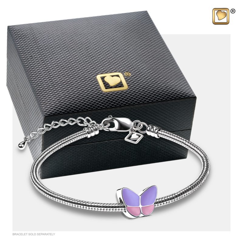 Breloque Axle - Ailes de l'espoir | Perle Lavande | Argent Sterling ;