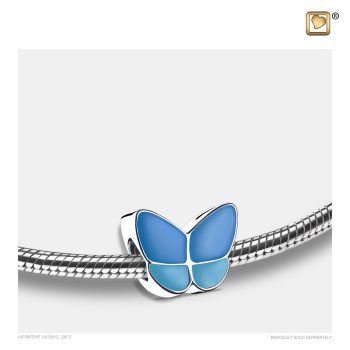 Breloque Axle - Ailes de l'espoir | Bleu perle | Argent sterling ;