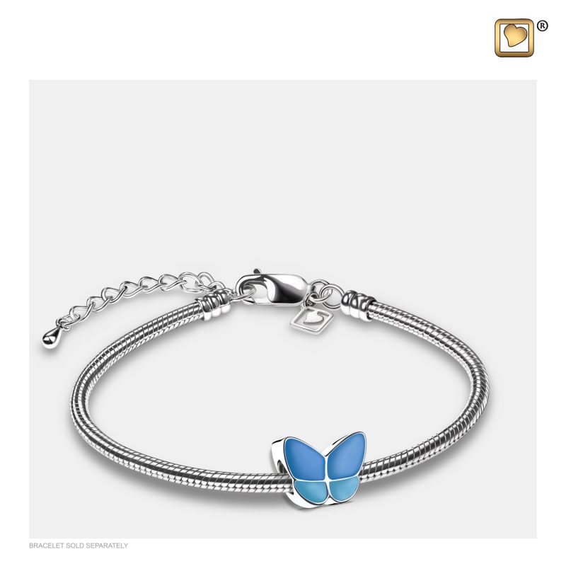 Breloque Axle - Ailes de l'espoir | Bleu perle | Argent sterling ;
