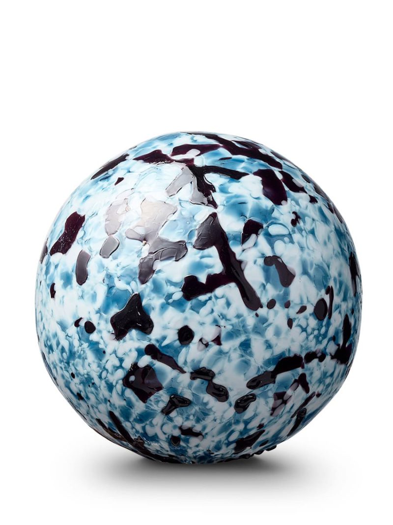 Urne en verre - Ampoule | 1,5 litre | Turquoise Noir Blanc