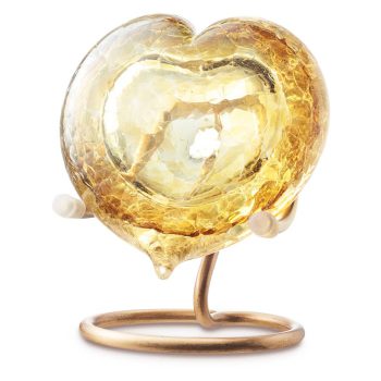 Urn Heart - Memory Line Heart | Medium 50 ml | Crackle Gold