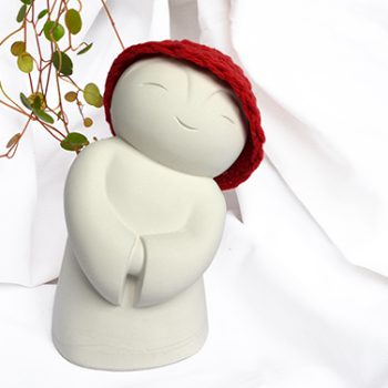 Figurine Jizo - blanche | enfant étoile ;