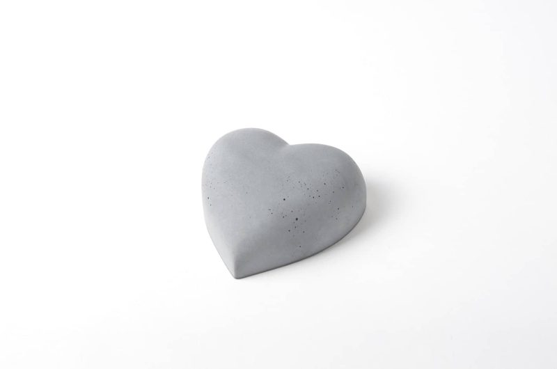 Cadeau de réconfort Star Parents - Pierre commémorative moyenne - Coeur gris