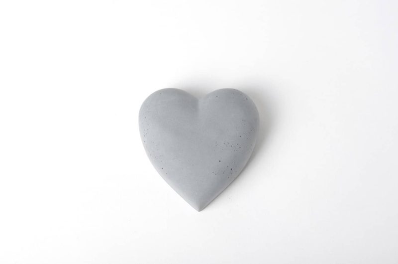 Cadeau de réconfort pour animaux - Pierre commémorative moyenne - Coeur gris - Lapin