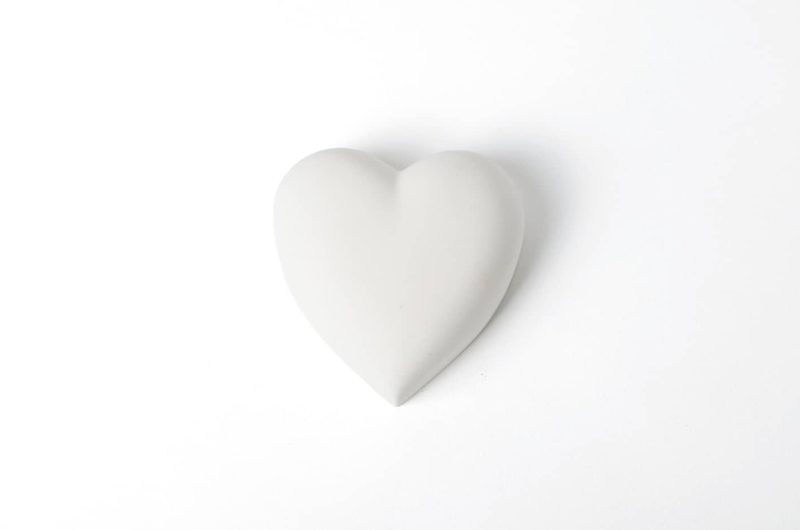 Pierre commémorative médium - Coeur | blanc (copie)