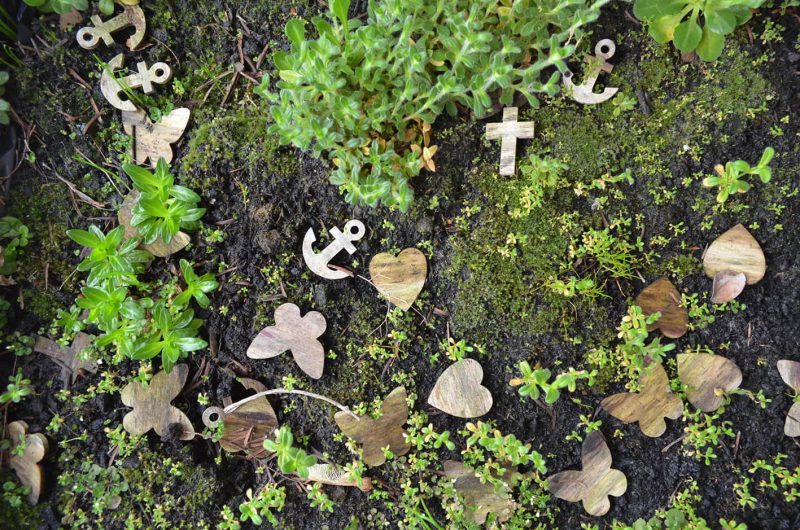 Marqueurs de mémoire - Bois | Mélange de papillons et de coeurs 20 pièces