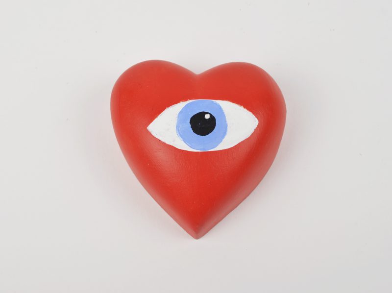 Set de peinture pierre commémorative - Coeur moyen et petit | Peinture acrylique et pinceaux