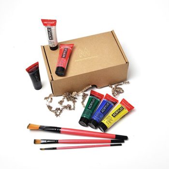 Set de peinture pierre commémorative | Peinture acrylique et pinceaux