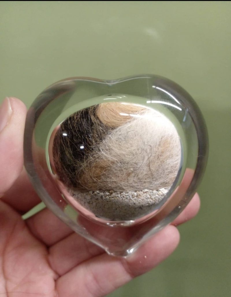 Urn Hart - Memorie Line Pebble Hart | 20ml | Transparent