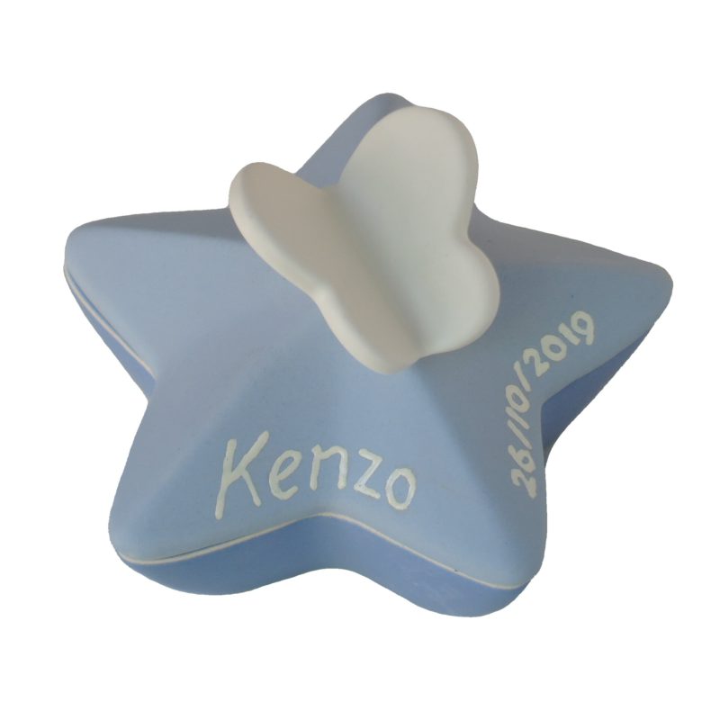 Mini urne - Etoile avec papillon | 0.05 litre