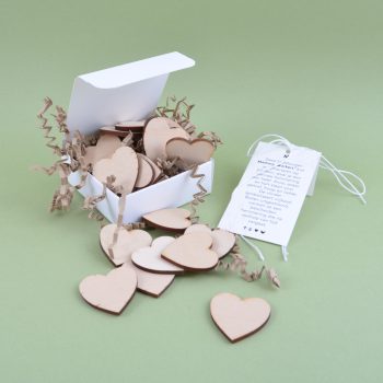 Marqueurs de mémoire - Bois | Coeurs 20 pièces
