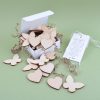 Marqueurs de mémoire - Bois | Mélange de papillons et de coeurs 20 pièces