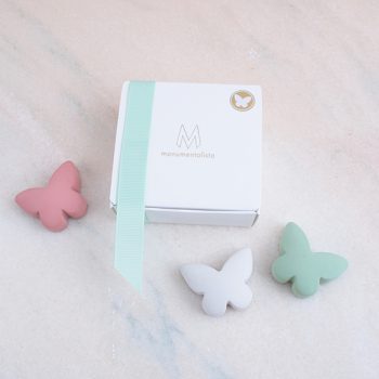 Pierre commémorative petit mélange - Papillon rose | Edition limitée