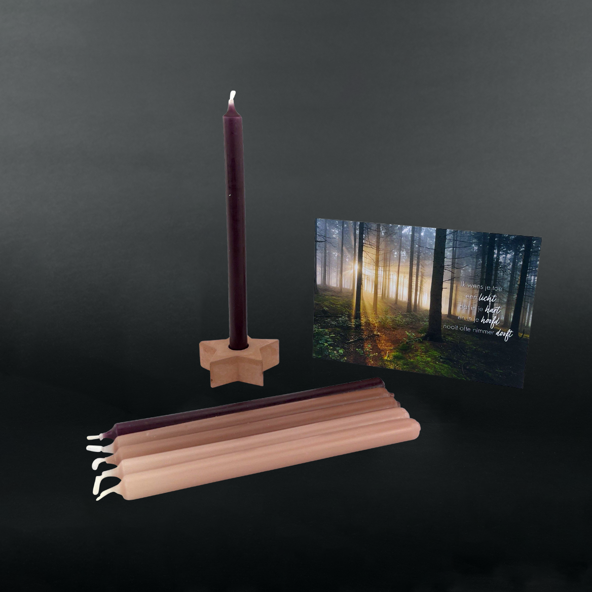 Cadeau de confort Parents Star - Bougie commémorative Concrète | XS Star