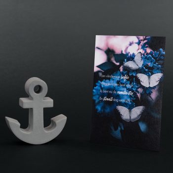 Boite de confort - Pierre commémorative moyenne - Ancre | gris