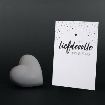 Boite de confort - Pierre commémorative moyenne - Coeur | gris