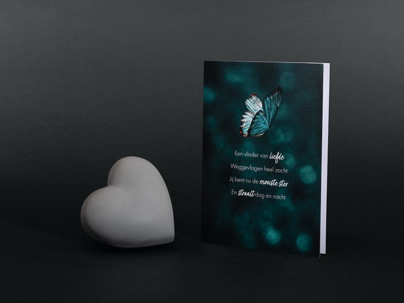 Cadeau de réconfort Star Parents - Pierre commémorative moyenne - Coeur gris