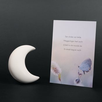 Cadeau de réconfort Parents étoilés - Pierre commémorative moyenne - Lune blanche it