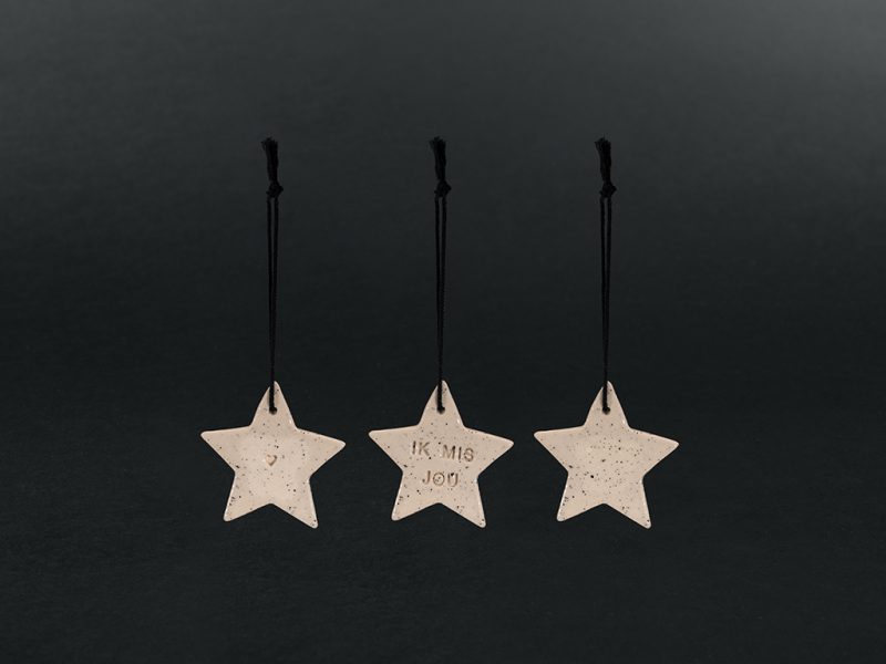 Cadeau de confort Star Parents - Pendentifs symboliques en céramique | Mélange d'étoiles