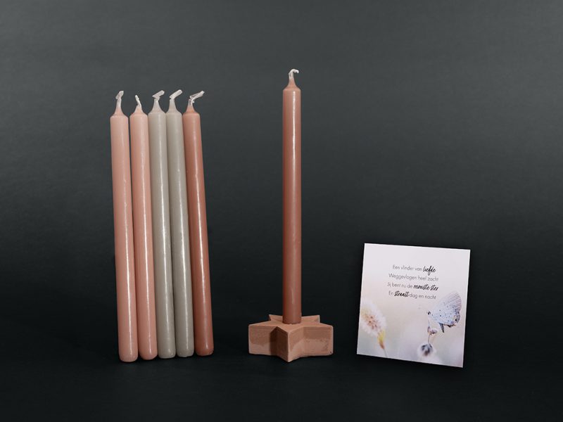 Cadeau de confort Parents Star - Bougie commémorative Concrète | XS Star