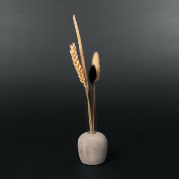 Troostbox – Betonnen mini vaasje en droogbloemen