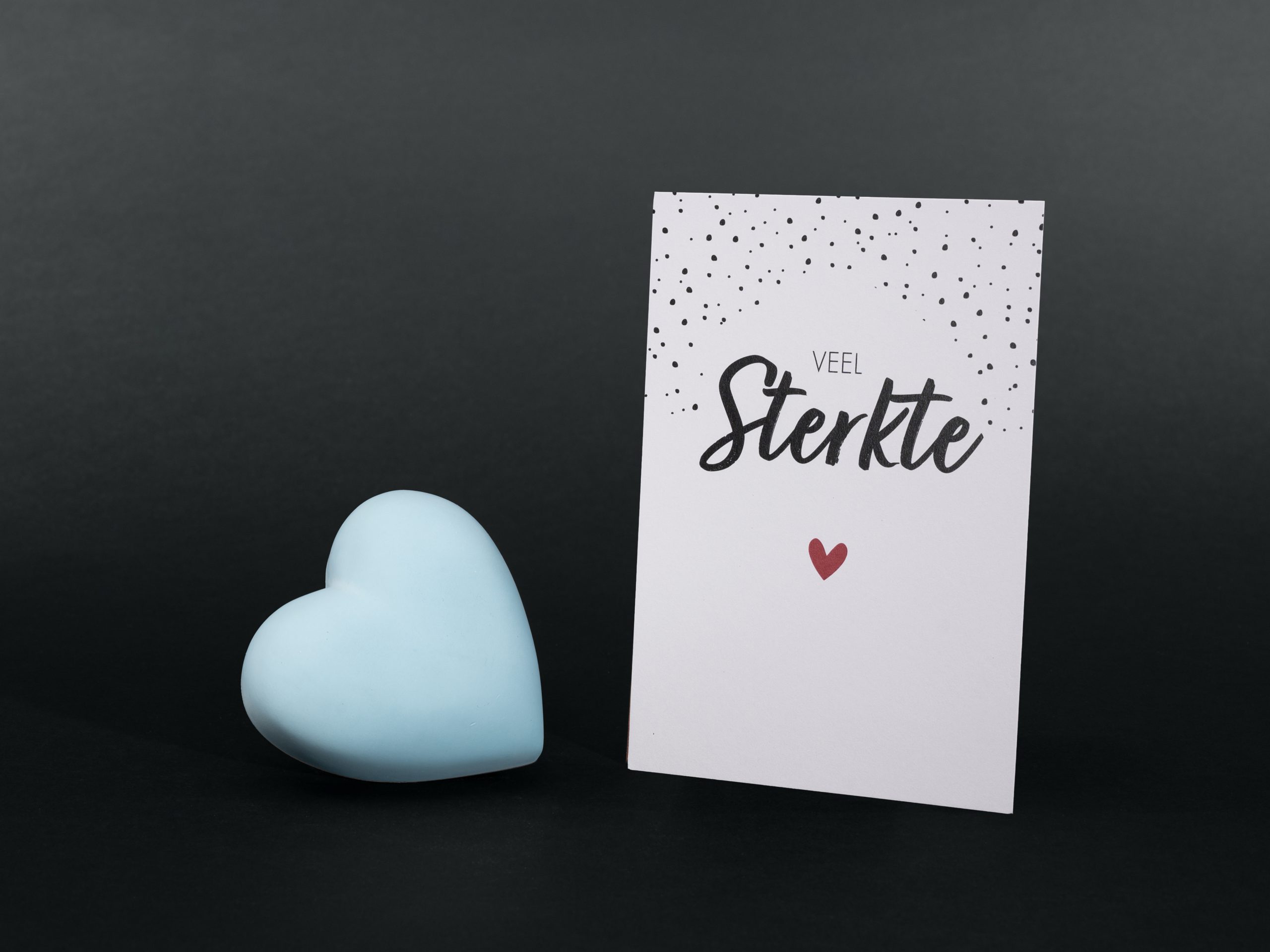 Troostbox gedenksteen medium – Hart | blauw