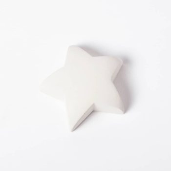 Gedenksteen medium - Ster | Wit 
