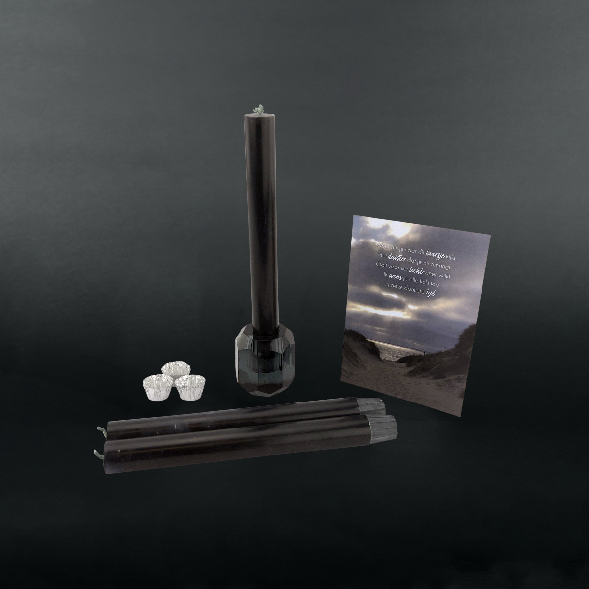 Troostbox - Gedenkkaars Zwart
